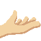 Palm Up Hand- Medium-Light Skin Tone emoji on Twitter